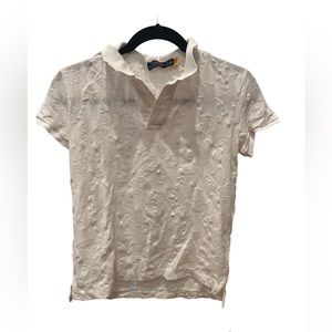 Ralph Lauren laced white polo shirt
